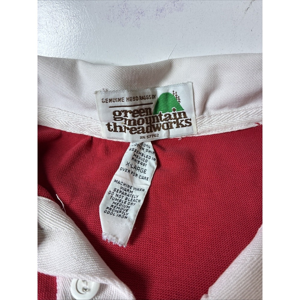 Green Mountain Rugby Shirt Size XL Red Well-Worn and Comfy! (21E) - Picture 2 of 6